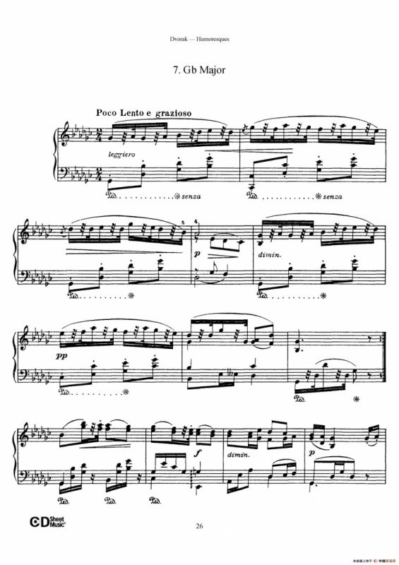 8 Humoresques Op.101（8首幽默曲·7）