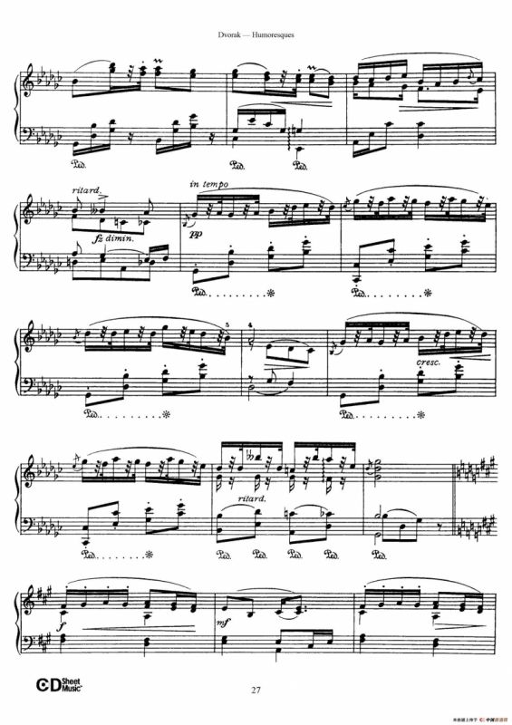 8 Humoresques Op.101（8首幽默曲·7）