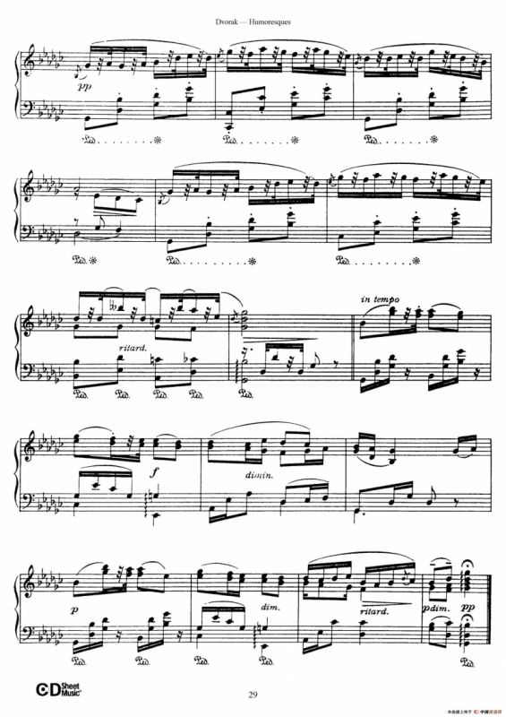 8 Humoresques Op.101（8首幽默曲·7）