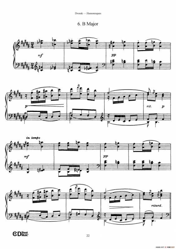 8 Humoresques Op.101（8首幽默曲·6）