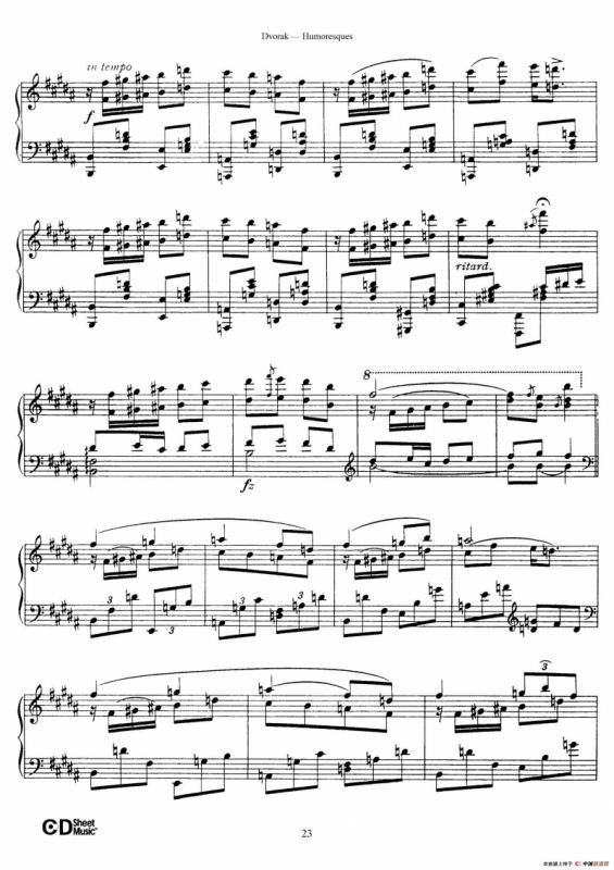 8 Humoresques Op.101（8首幽默曲·6）