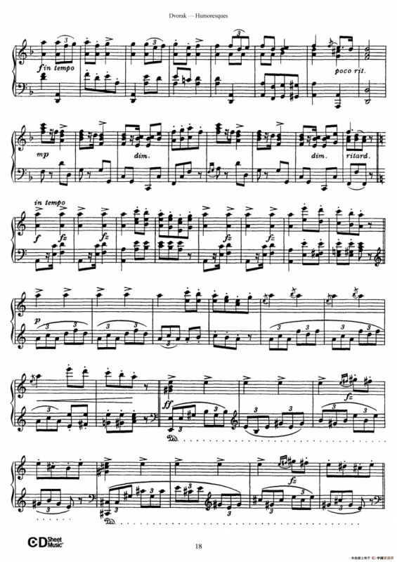 8 Humoresques Op.101（8首幽默曲·5）