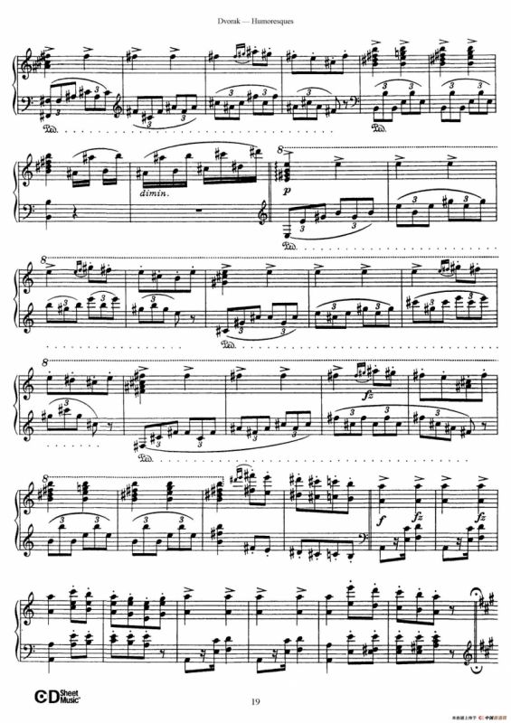 8 Humoresques Op.101（8首幽默曲·5）