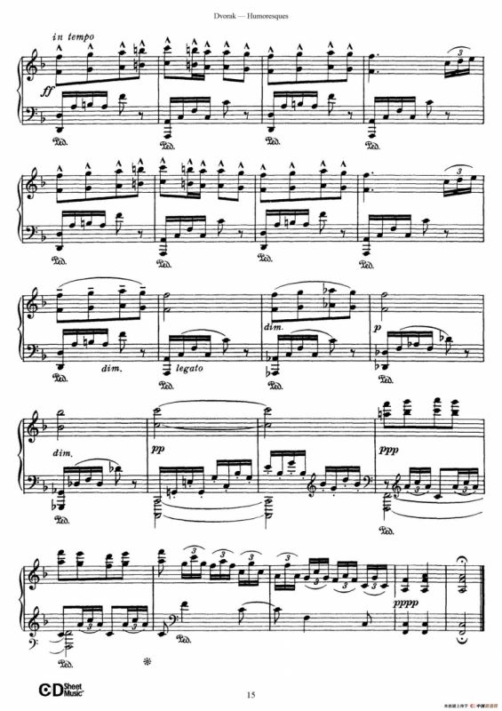 8 Humoresques Op.101（8首幽默曲·4）