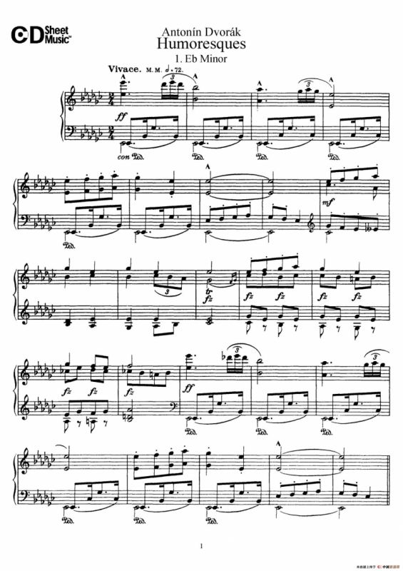 8 Humoresques Op.101（8首幽默曲·1）