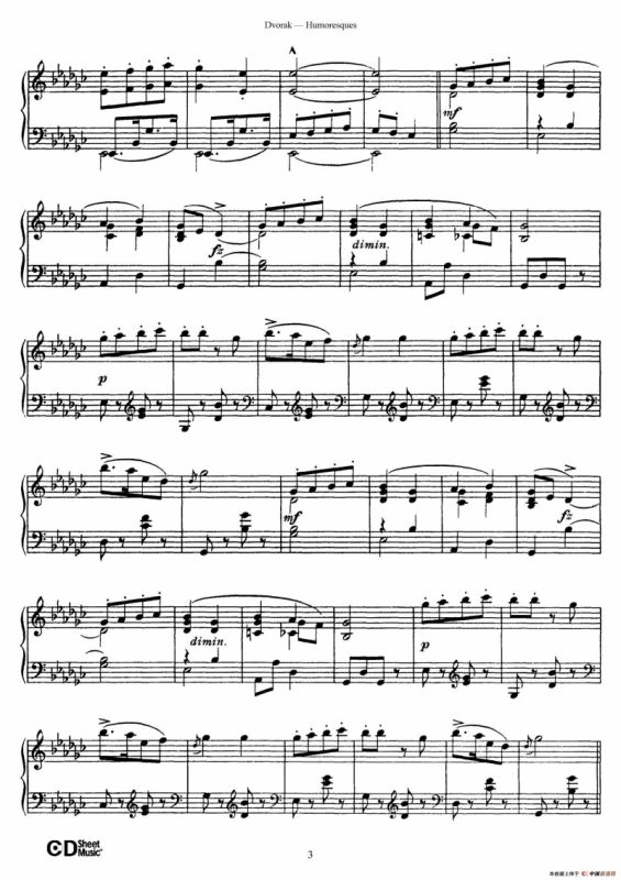 8 Humoresques Op.101（8首幽默曲·1）