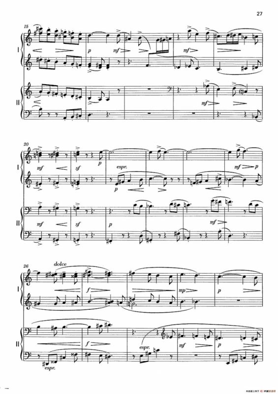 Vier Bagatellen Op.70（4首小品·Ⅳ·四手联弹）