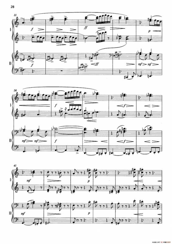 Vier Bagatellen Op.70（4首小品·Ⅳ·四手联弹）