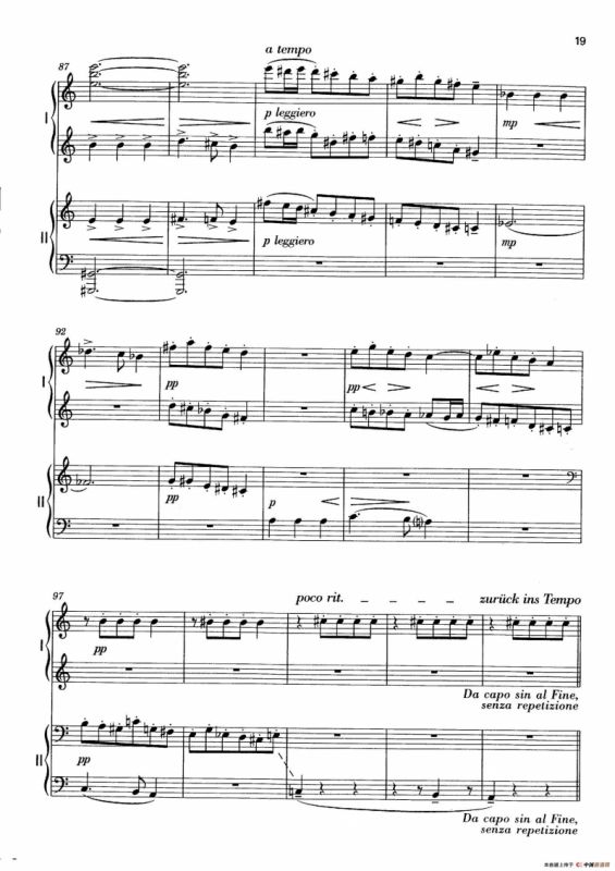 Vier Bagatellen Op.70（4首小品·Ⅱ·四手联弹）