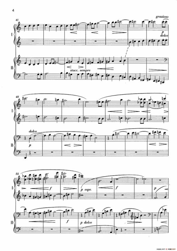 Vier Bagatellen Op.70（4首小品·Ⅰ·四手联弹）