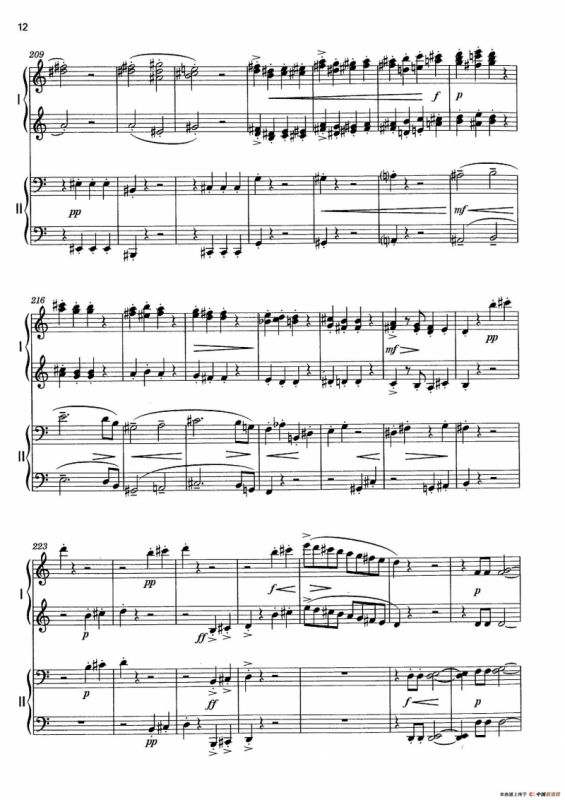 Vier Bagatellen Op.70（4首小品·Ⅰ·四手联弹）