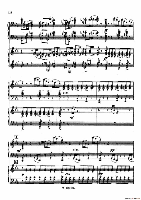 交响舞曲 Symphonic Dance Op.45（双钢琴）