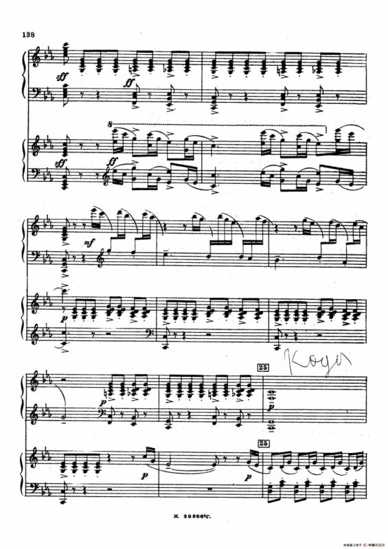 交响舞曲 Symphonic Dance Op.45（双钢琴）