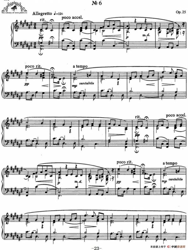 9首玛祖卡舞曲 Op.25（No.6）