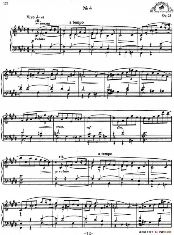 9首玛祖卡舞曲 Op.25（No.4）