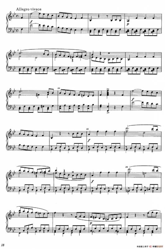 降B大调钢琴奏鸣曲 （Piano Sonata in B-flat Major Op.1）