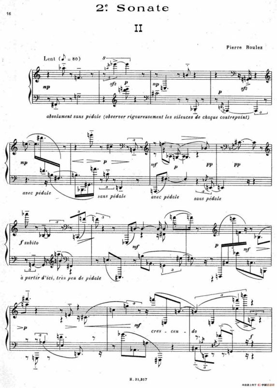 布莱兹第二钢琴奏鸣曲（Ⅱ）