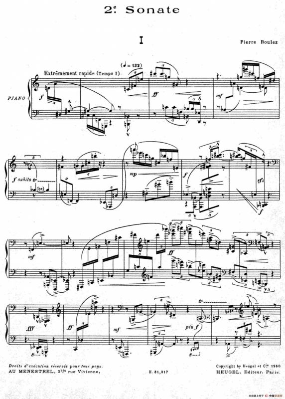 布莱兹第二钢琴奏鸣曲（Ⅰ）