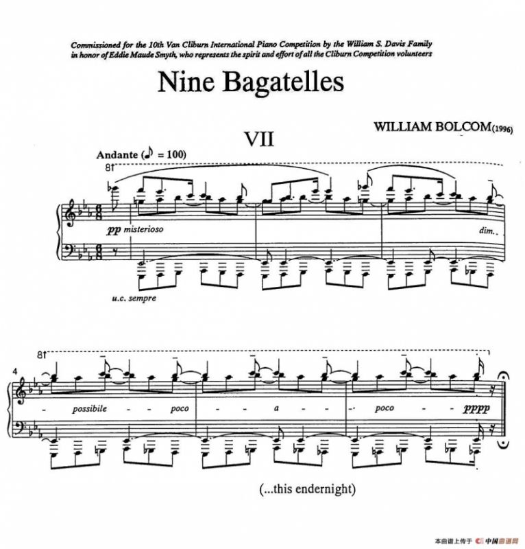 Nine Bagatelles （9首小品）（Ⅶ）