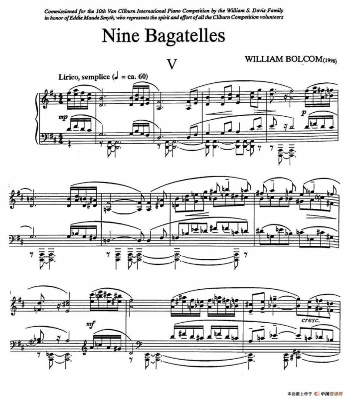 Nine Bagatelles （9首小品）（Ⅴ）