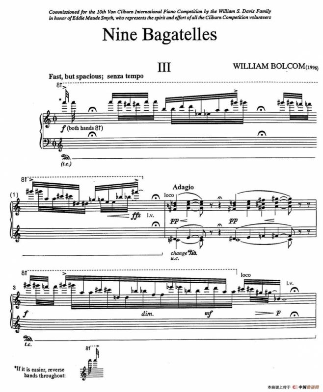 Nine Bagatelles （9首小品）（Ⅲ）