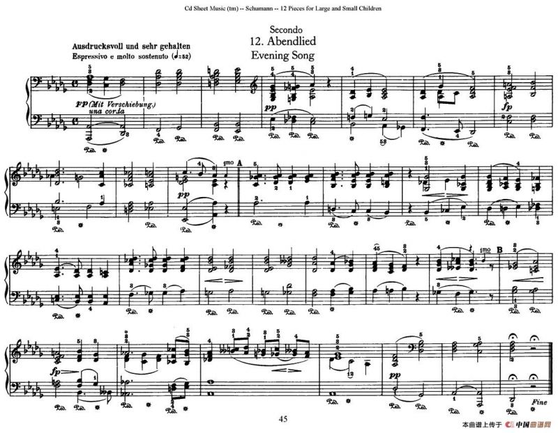 12首为孩子们而作的四手联弹曲 Op.85（四手联弹）（12）