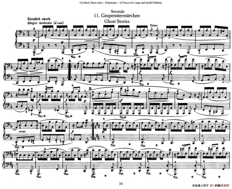 12首为孩子们而作的四手联弹曲 Op.85（四手联弹）（11）