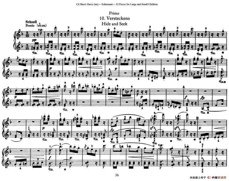 12首为孩子们而作的四手联弹曲 Op.85（四手联弹）（10）