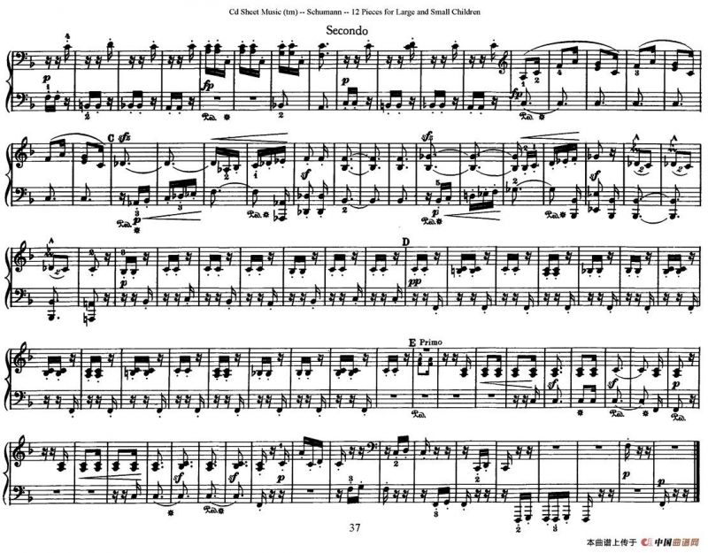 12首为孩子们而作的四手联弹曲 Op.85（四手联弹）（10）