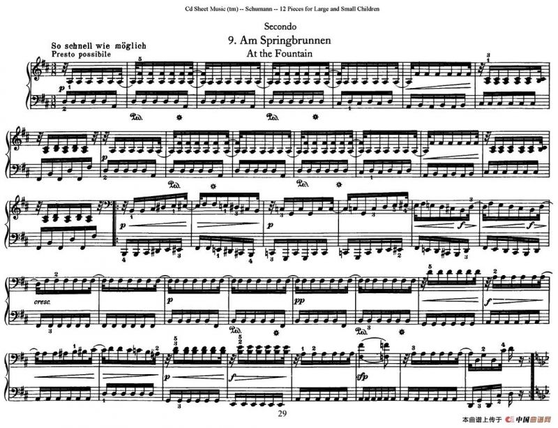 12首为孩子们而作的四手联弹曲 Op.85（四手联弹）（9）