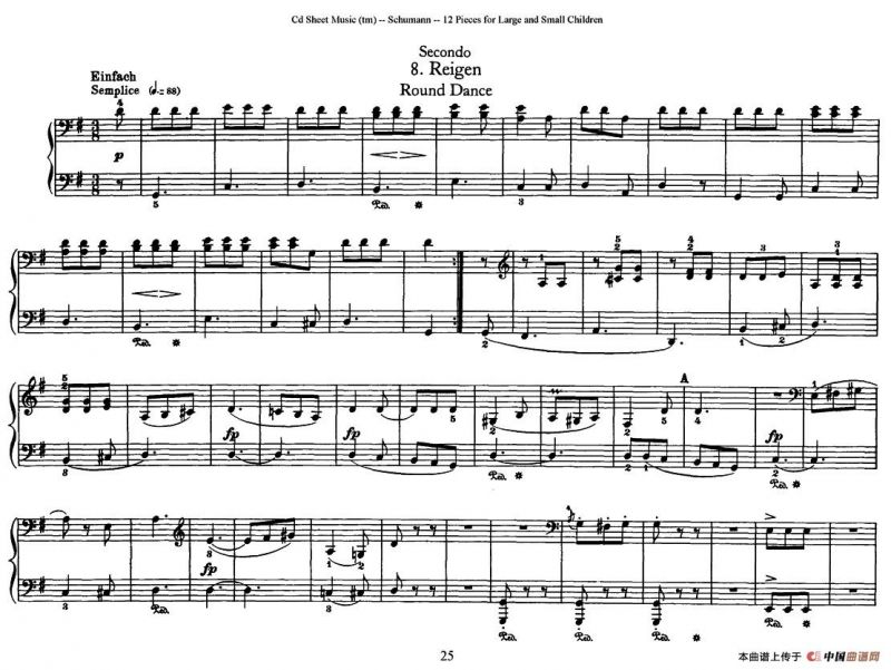 12首为孩子们而作的四手联弹曲 Op.85（四手联弹）（8）