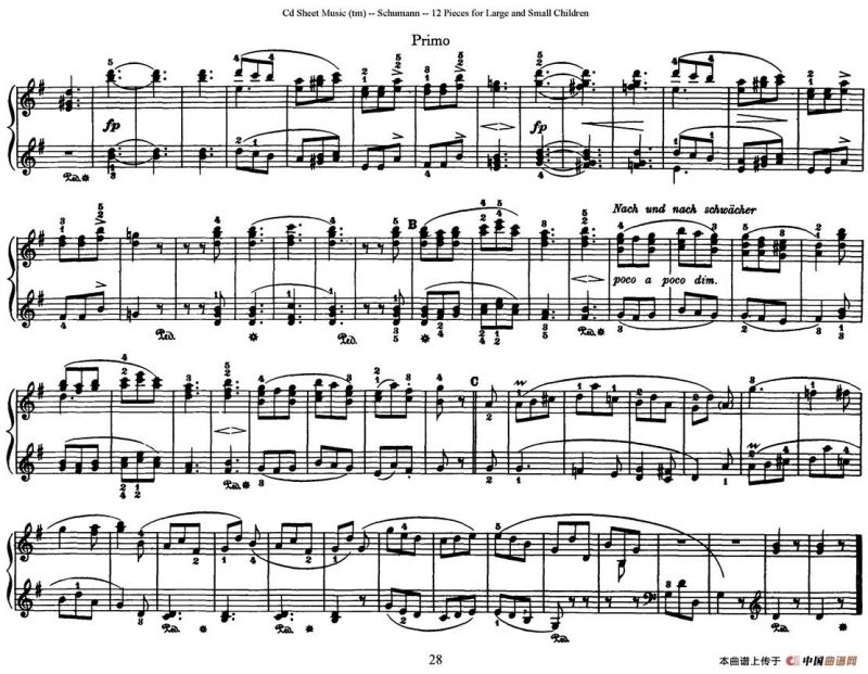 12首为孩子们而作的四手联弹曲 Op.85（四手联弹）（8）