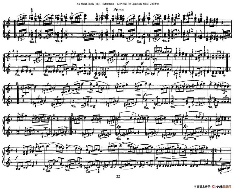 12首为孩子们而作的四手联弹曲 Op.85（四手联弹）（7）