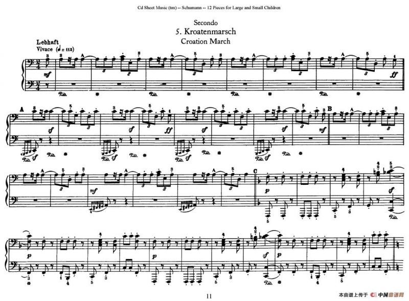 12首为孩子们而作的四手联弹曲 Op.85（四手联弹）（5）