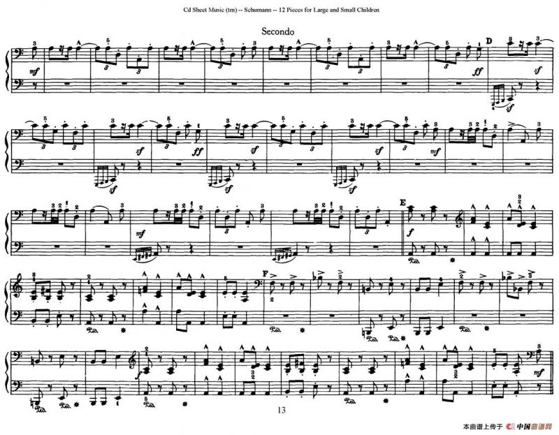 12首为孩子们而作的四手联弹曲 Op.85（四手联弹）（5）