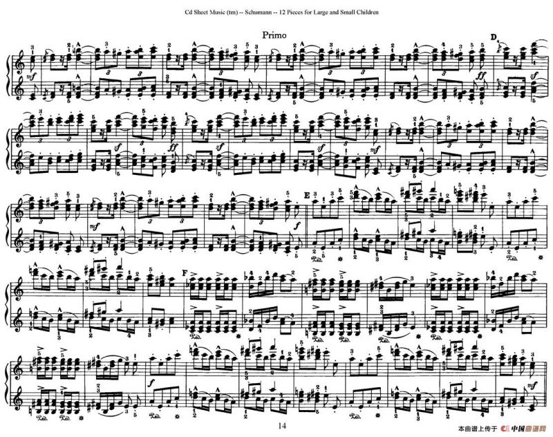 12首为孩子们而作的四手联弹曲 Op.85（四手联弹）（5）