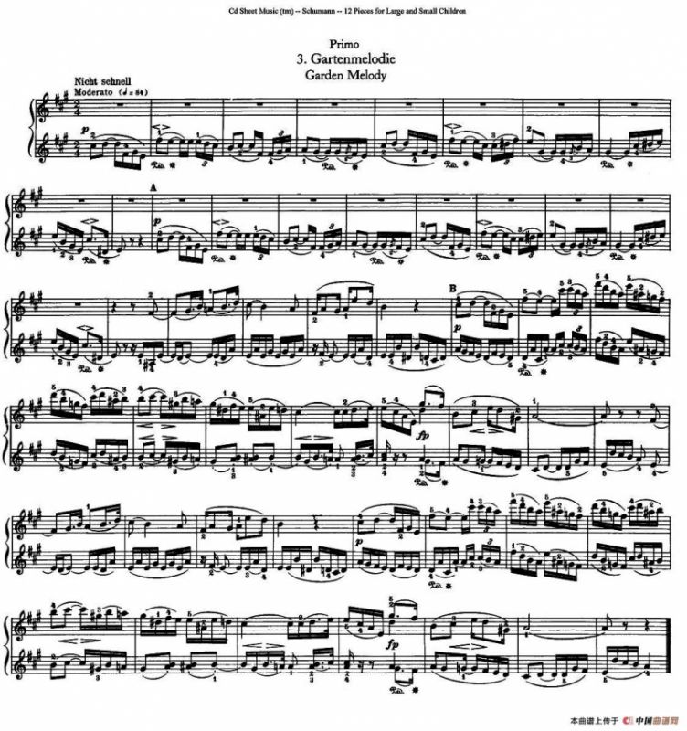 12首为孩子们而作的四手联弹曲 Op.85（四手联弹）（3）