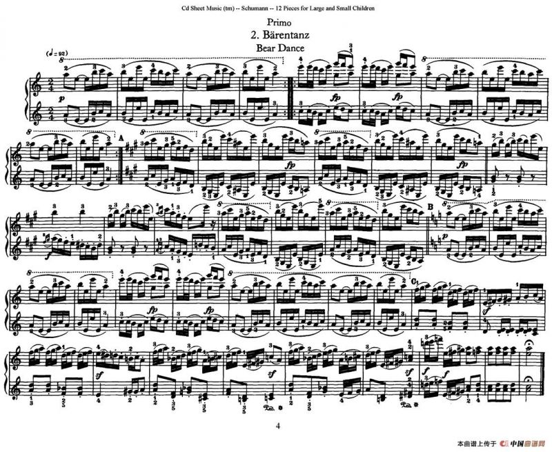 12首为孩子们而作的四手联弹曲 Op.85（四手联弹）（2）