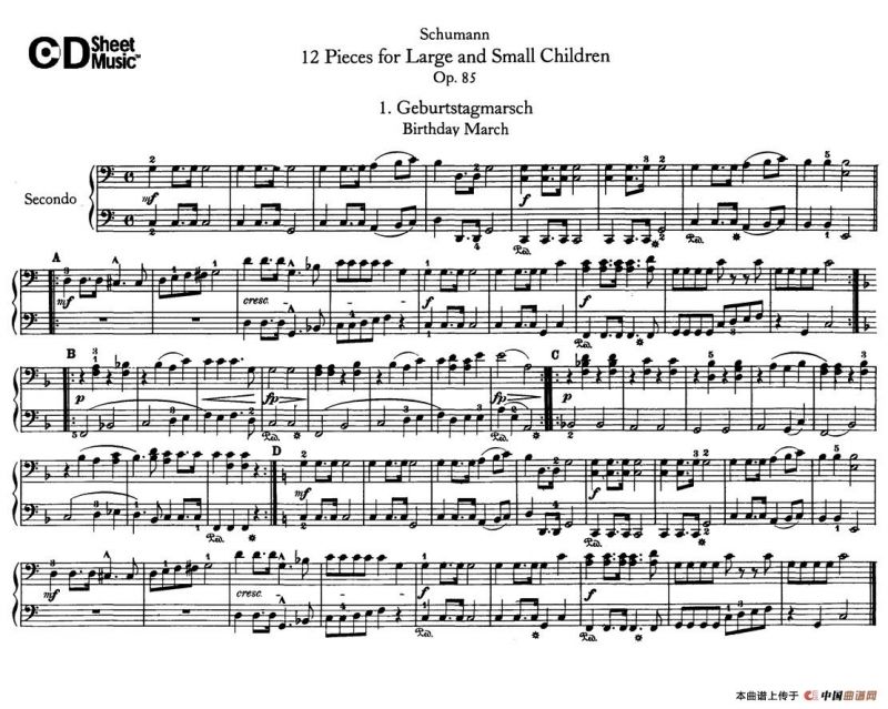 12首为孩子们而作的四手联弹曲 Op.85（四手联弹）（1）