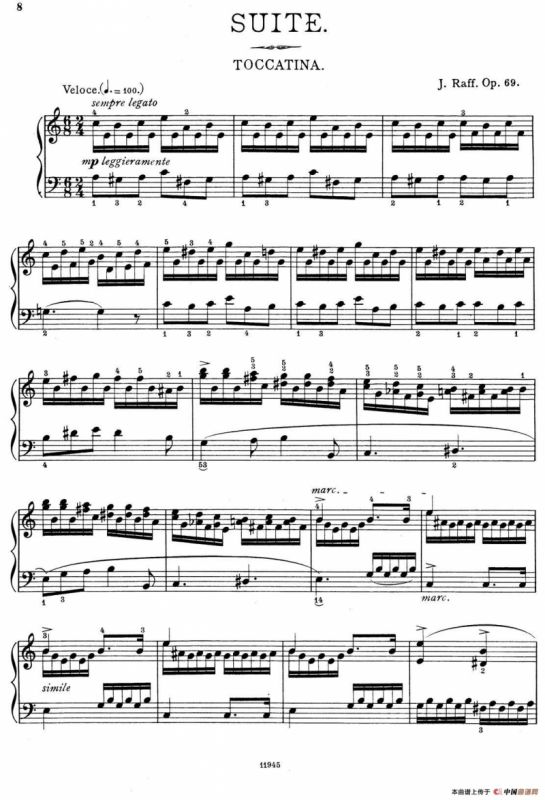 a小调第一组曲 Op.69（3、TOCCATINA）