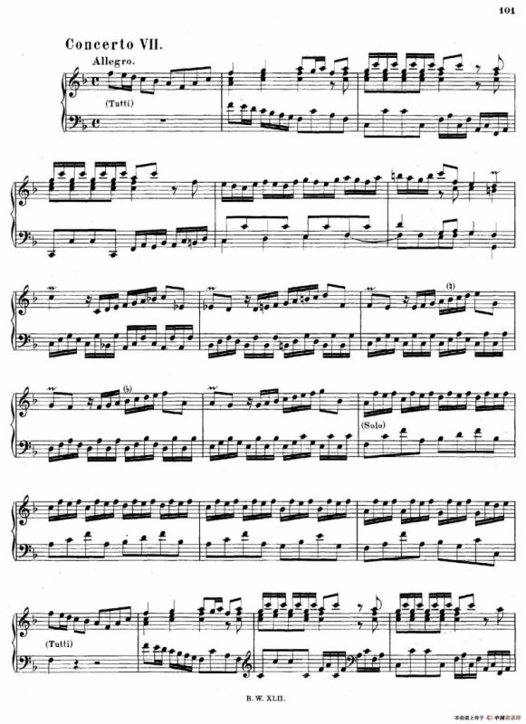 16 Concertos BWV 972-987（十六首为独奏古钢琴而作的协奏曲）（P41——50）