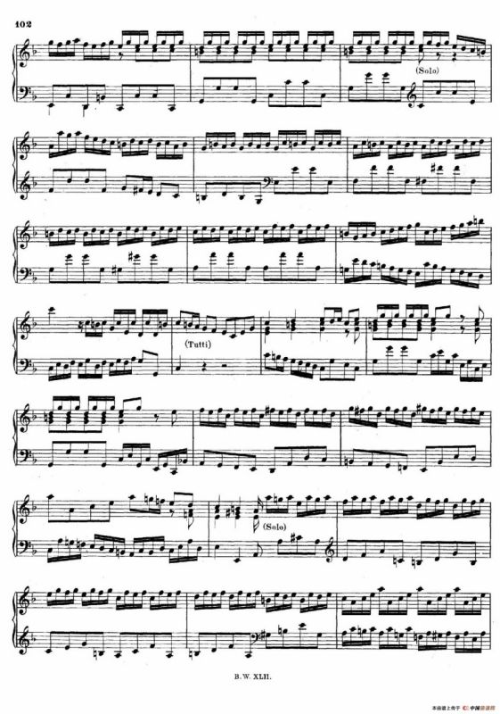 16 Concertos BWV 972-987（十六首为独奏古钢琴而作的协奏曲）（P41——50）