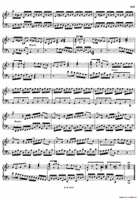 16 Concertos BWV 972-987（十六首为独奏古钢琴而作的协奏曲）（P41——50）