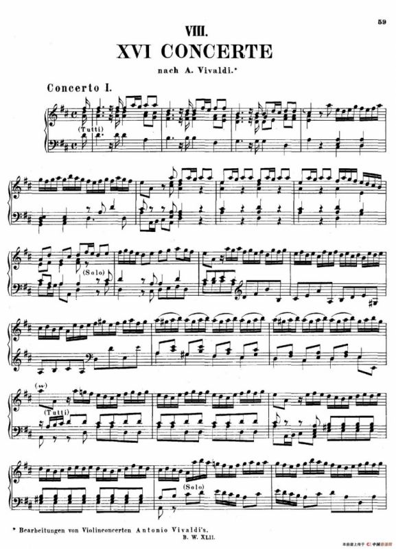 16 Concertos BWV 972-987（十六首为独奏古钢琴而作的协奏曲）（P1——10）