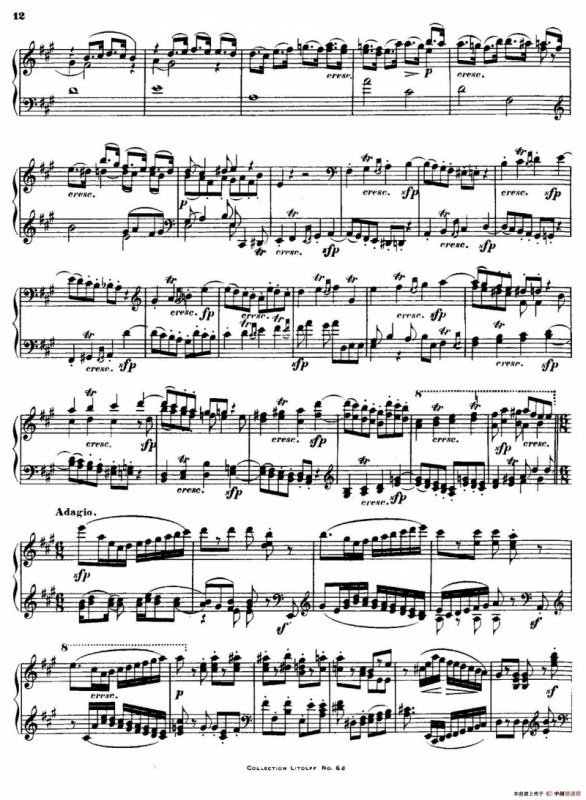 Quartet No.14（升c小调第十四弦乐四重奏钢琴版）