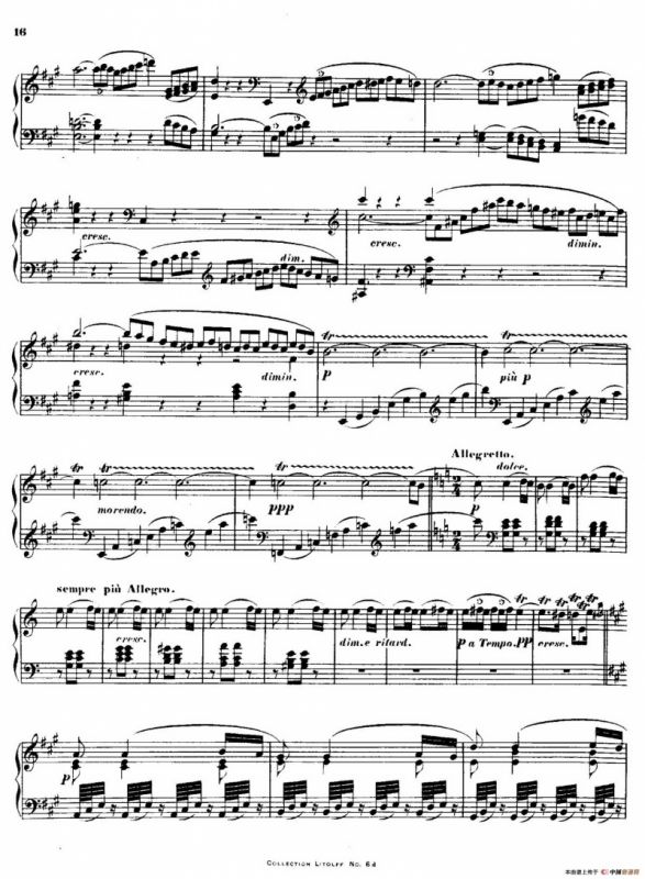 Quartet No.14（升c小调第十四弦乐四重奏钢琴版）