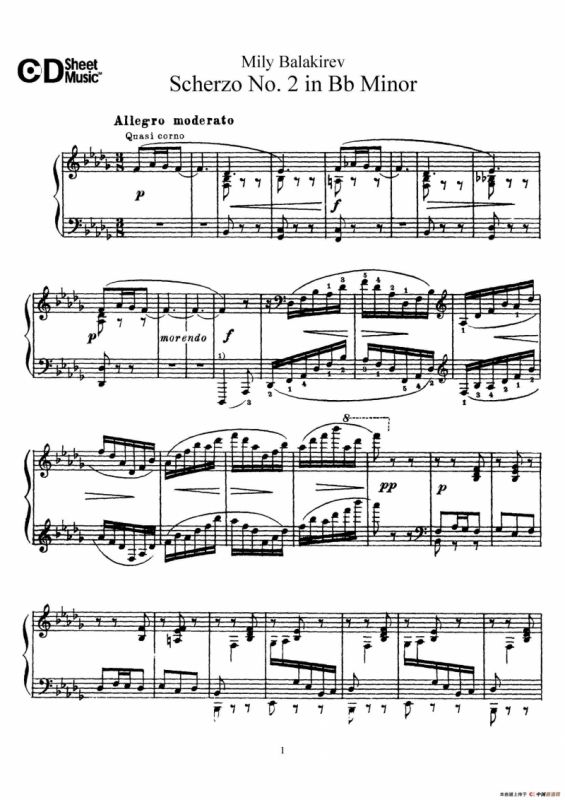 Scherzo No.2 in B-flat Minor（降b小调第二谐谑曲）