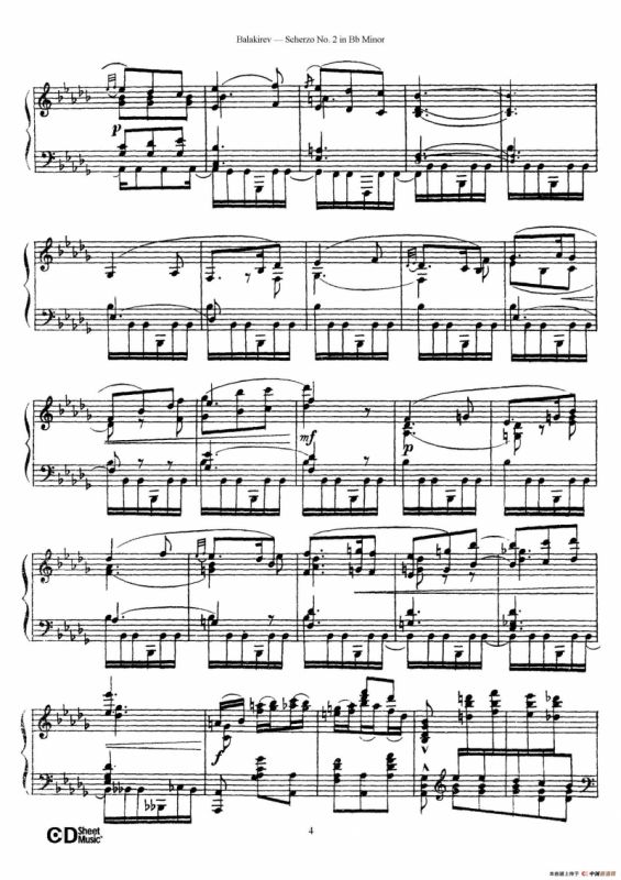 Scherzo No.2 in B-flat Minor（降b小调第二谐谑曲）