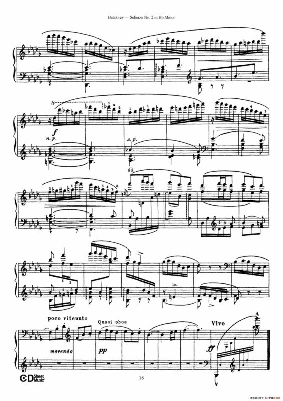 Scherzo No.2 in B-flat Minor（降b小调第二谐谑曲）