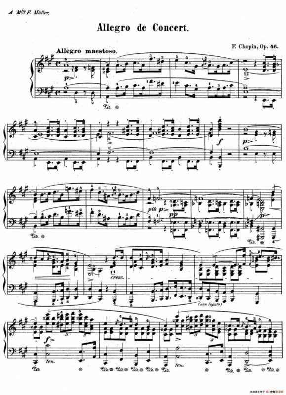 Allegro de Concerto Op.46（A大调音乐会快板）